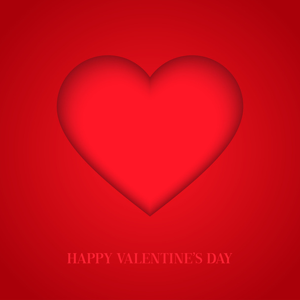 Valentines day card with heart. - Vecteur, image