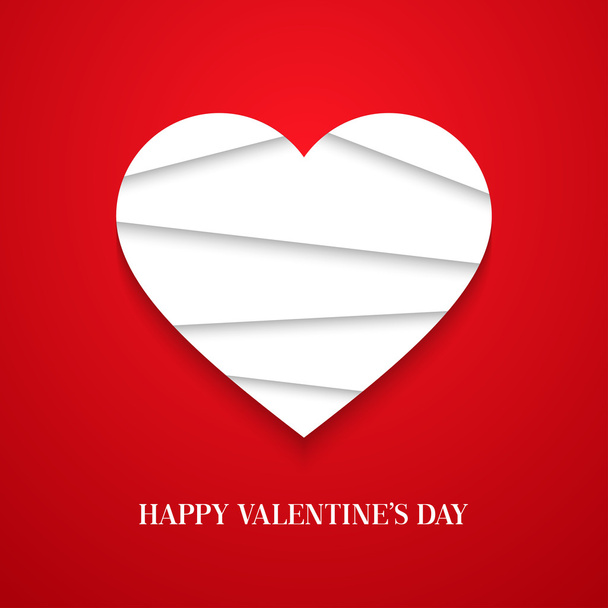 Valentines day card with heart. - Vettoriali, immagini