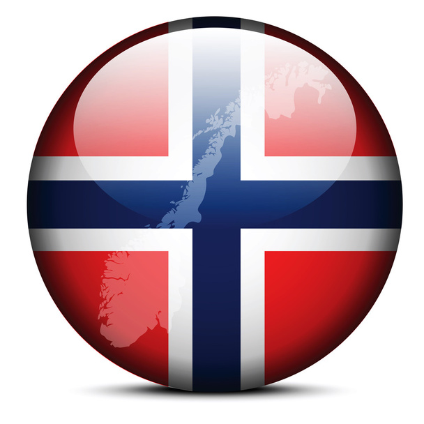 İngiltere Norveç'in bayrak düğmesini göster - Vektör, Görsel
