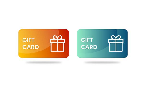 Loyalty program, customer gift reward bonus card,incentive gift, collect bonus, earn reward, redeem gift, win present card vector - Vecteur, image