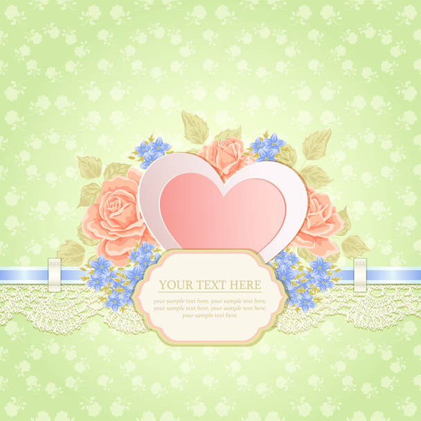 Greeting card. Vintage background. - Vettoriali, immagini