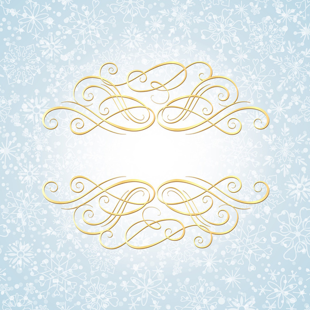 Christmas and New Year background, greeting card - Vector, imagen