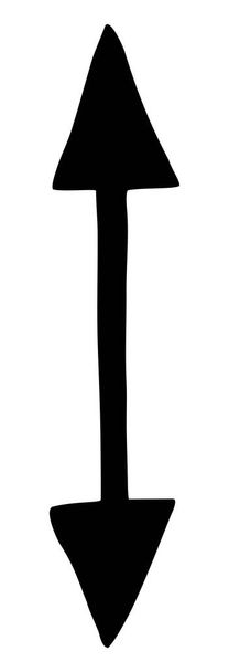 Freccia dipinta a mano disegnata con pennello isolato su sfondo bianco. Victor illustrazione
 - Vettoriali, immagini