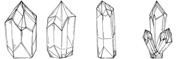 vector illustration of a diamond. abstract geometric element. - Vektör, Görsel