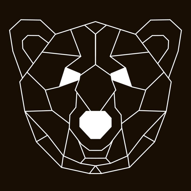 Εικονογράφηση της αρκούδας Πολύγωνο - Διάνυσμα, εικόνα