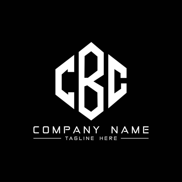 CBC letter logo design with polygon shape. CBC polygon and cube shape logo design. CBC hexagon vector logo template white and black colors. CBC monogram, business and real estate logo. - Vetor, Imagem