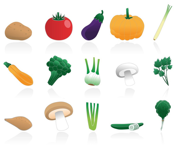 Iconos vegetales
 - Vector, imagen
