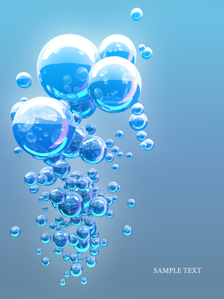 abstrakte blaue Blasen - Foto, Bild