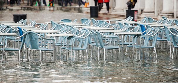 Velká voda v náměstí svatého Marka, Benátky - Fotografie, Obrázek