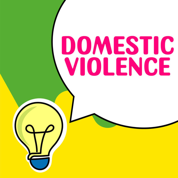 Scrivere testo Violenza domestica, Business vetrina comportamenti violenti o abusivi diretti da una famiglia o un membro della famiglia - Foto, immagini