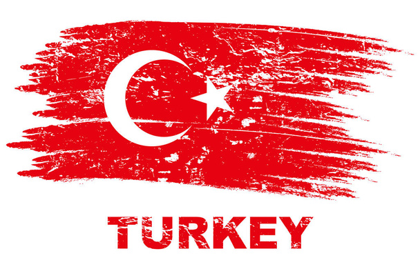 Turkey flag illustration in vector design - Wektor, obraz