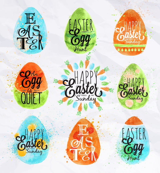 Mutlu Paskalya yumurtaları - Vektör, Görsel