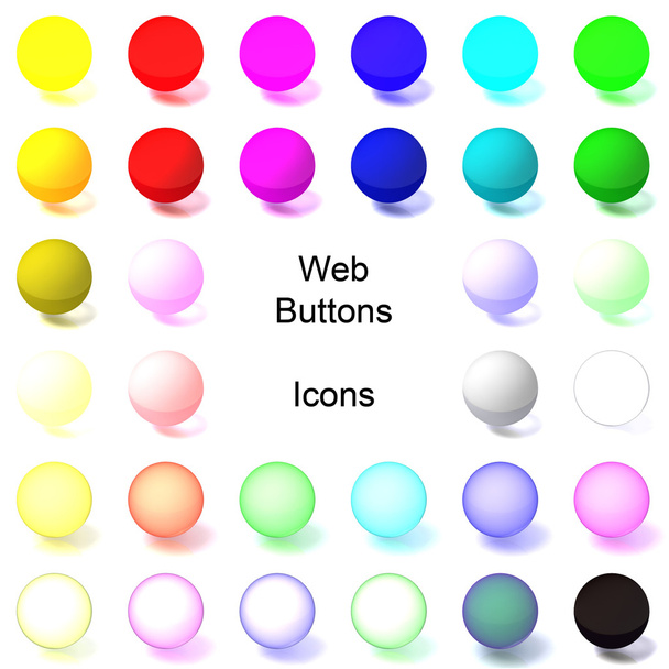 3D web colored buttons - Foto, imagen