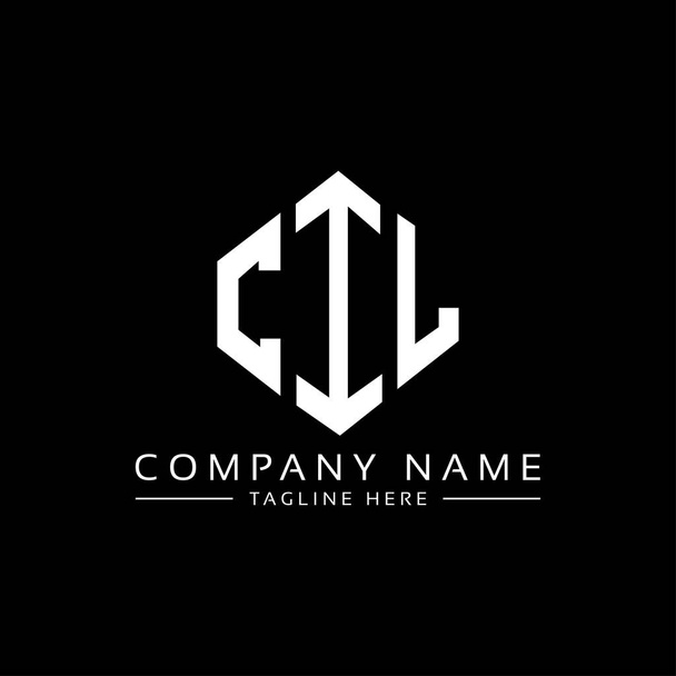 CIL letter logo design with polygon shape. CIL polygon and cube shape logo design. CIL hexagon vector logo template white and black colors. CIL monogram, business and real estate logo. - Вектор,изображение