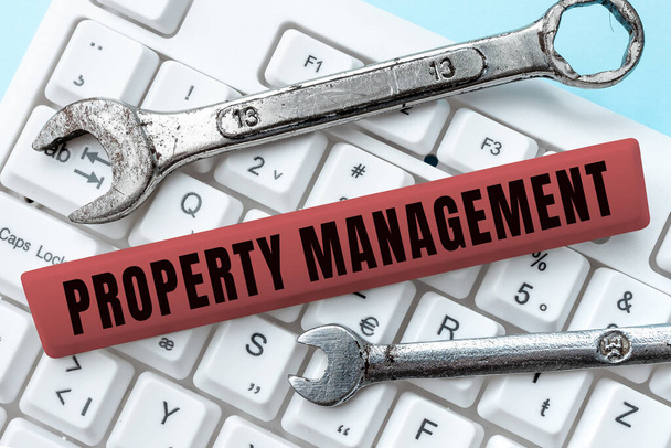 Konzeptionelle Anzeige Property Management, Internet-Konzept Überwachung der Immobilien Erhaltung des Wertes der Anlage - Foto, Bild