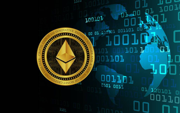 ethereum-eth virtual currency images. 3d illustrations. - Photo, Image