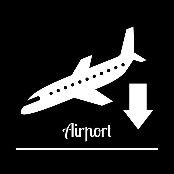 Luchthaven pictogrammen  - Vector, afbeelding