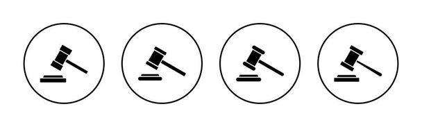 Gavel icon vector for web and mobile app. judge gavel sign and symbol. law icon. auction hammer - Vektori, kuva