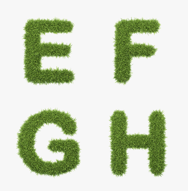 grass letter set - Фото, изображение
