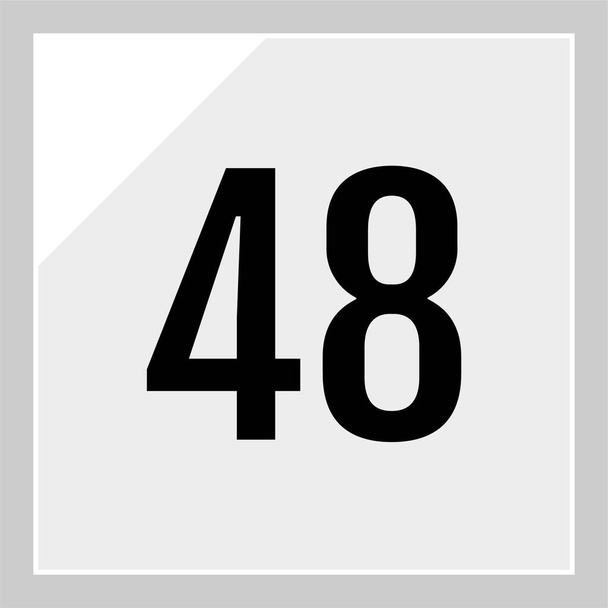 Логотип 48, векторная иллюстрация  - Вектор,изображение
