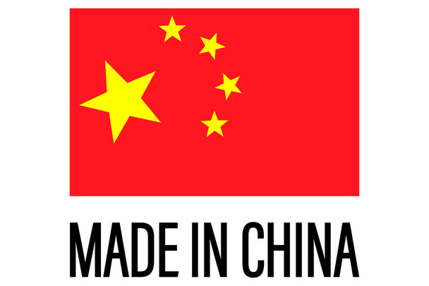 Feito na etiqueta da China. ícone de etiqueta de qualidade da China. Ilustração vetorial - Vetor, Imagem