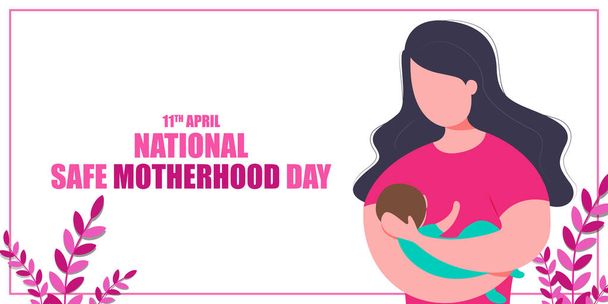 vector illustration for national safe motherhood day - Vector, imagen
