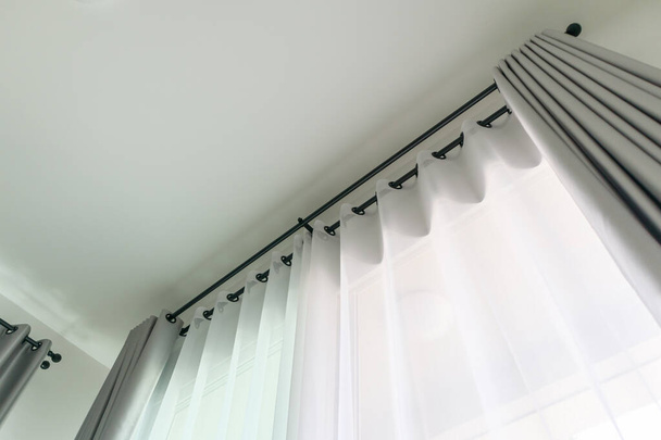 Vorhang Fenster Innendekoration im Wohnzimmer - Foto, Bild