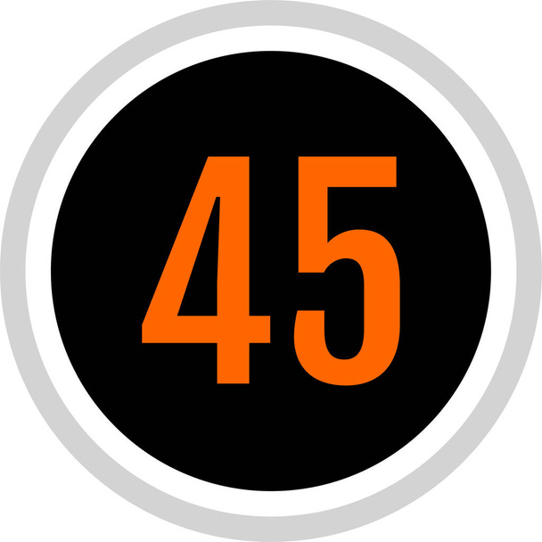 45 numaralı ikon. Web tasarımı için vektör şablonu  - Vektör, Görsel