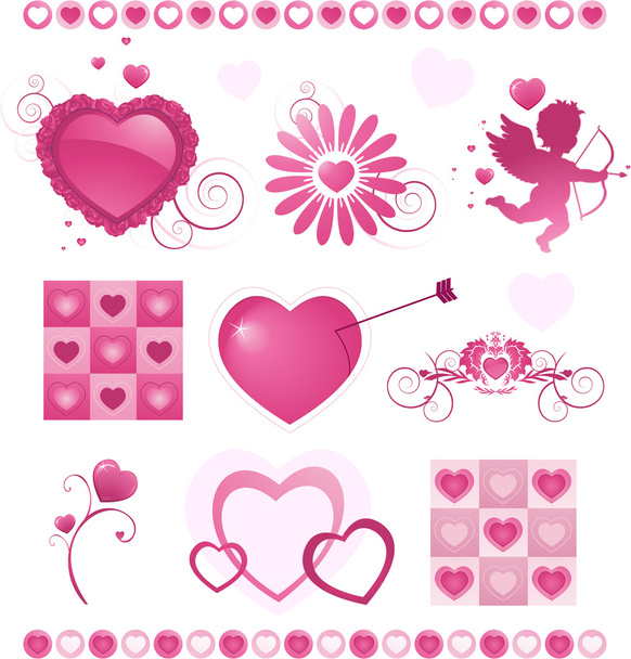 Valentine's day items - Вектор,изображение