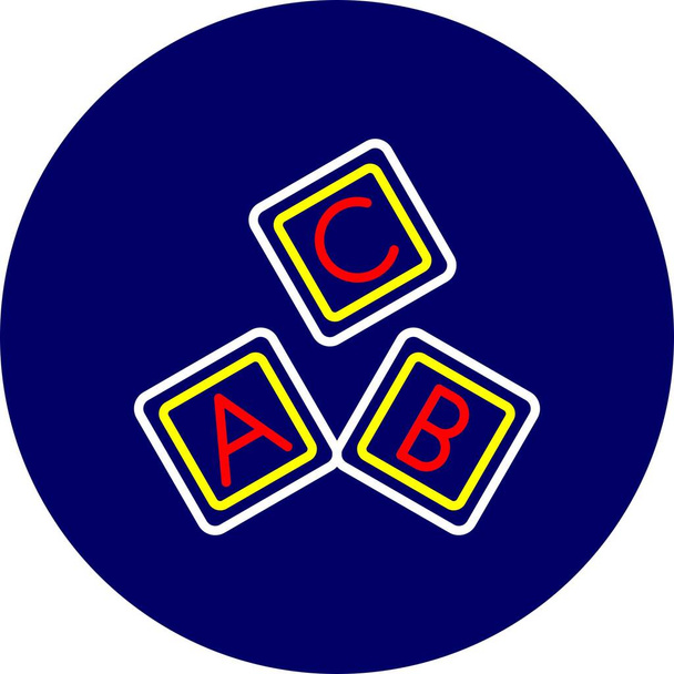 Abc Block Creative Icons Desig - Vektor, obrázek