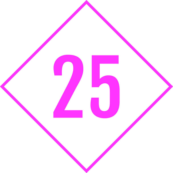 número 25 icono, ilustración vectorial - Vector, Imagen