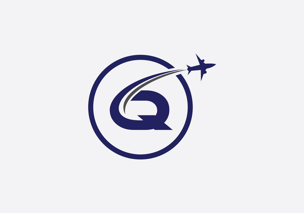 Дизайн логотипа тура и путешествия, символ авиакомпании и вектор логотипа авиакомпании с буквами - Вектор,изображение