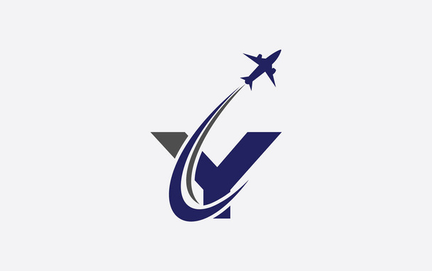 ツアーと旅行のロゴデザイン、航空会社のシンボルと文字と航空会社のモノグラムのロゴベクトル - ベクター画像