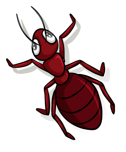 Ένα κόκκινο μυρμήγκι - Διάνυσμα, εικόνα
