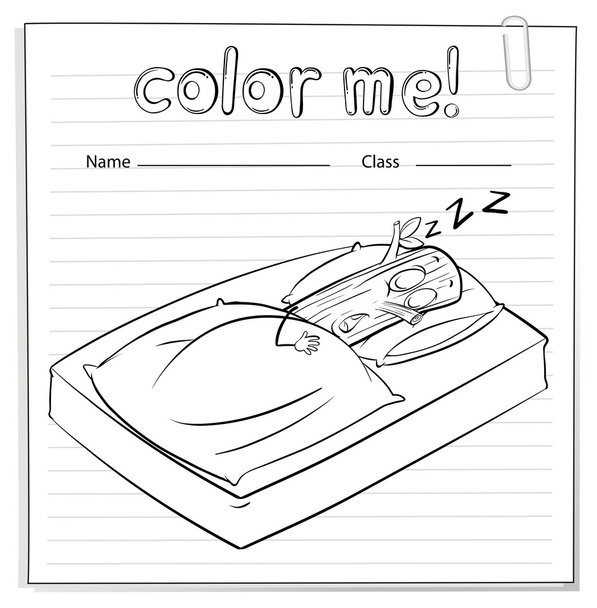 A 色は私が眠っているログとワークシート - ベクター画像