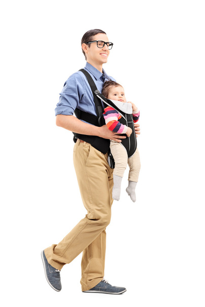 Young father with his daughter - 写真・画像