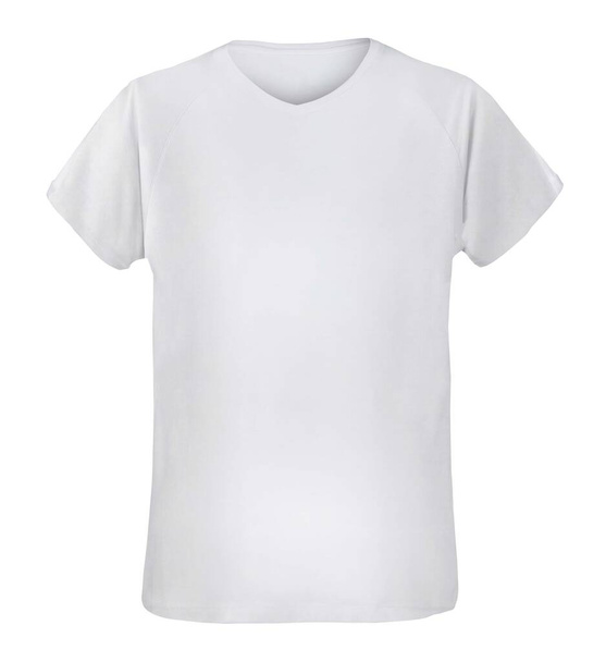 Белая футболка макет изолирован, пустая рубашка - Фото, изображение