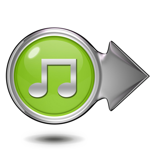 icono circular de música sobre fondo blanco
 - Foto, Imagen