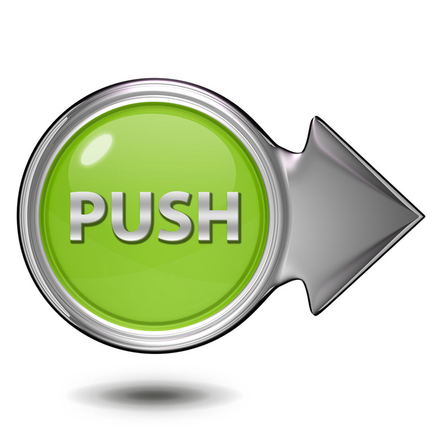 push circular icon on white background - Fotó, kép