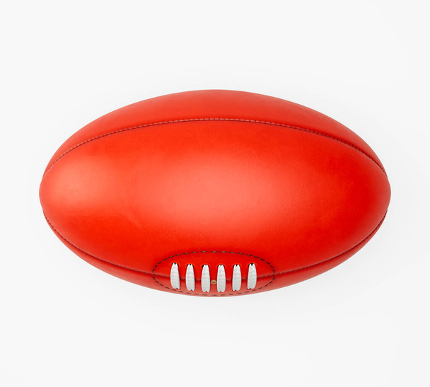 A generic unbranded aussie rules football ball on an isolated studio background - 3D render - Foto, Imagem