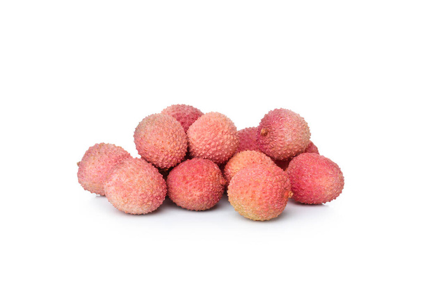 Concept of tasty and delicious exotic fruit - Lychee, isolated on white background - Foto, Imagen