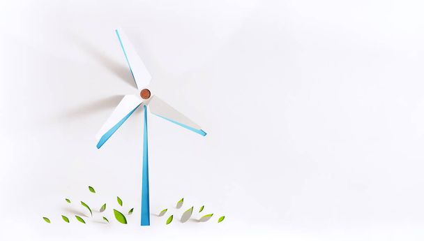 Megújuló energia fogalmak. Papír Macska mint Szél Erő és Rét. Szénsemleges és kibocsátás, ESG a tiszta energiáért. Fenntartható erőforrások, környezetvédelem - Fotó, kép