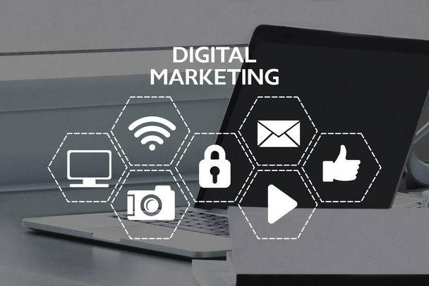 Digitální marketing, online marketing a koncept internetového marketingu - Fotografie, Obrázek