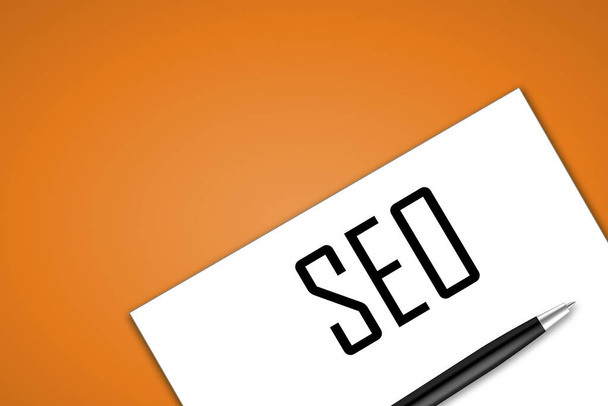 SEO search engine optimization, organic search and link building illustration - Photo, Image