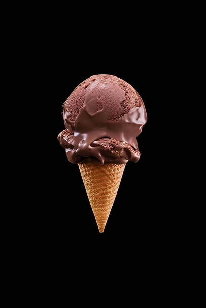 fagylalt fehér háttérrel - Fotó, kép