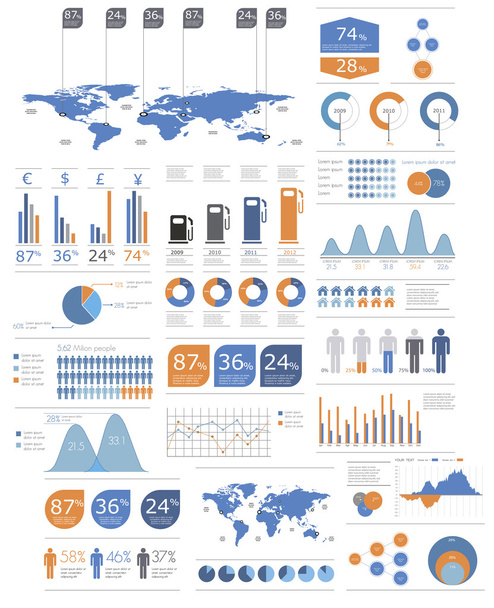 Infografics - Vektor, kép