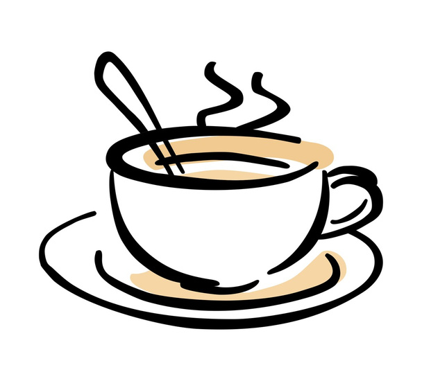 forró csésze kávé - Vektor, kép