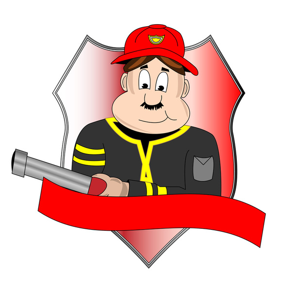 Badget del departamento de bomberos
 - Vector, imagen