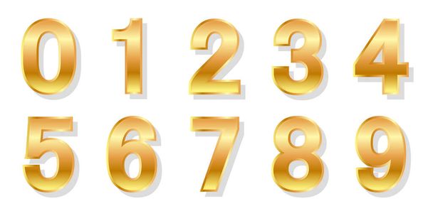 Номер значка золотої літери металу
 - Вектор, зображення