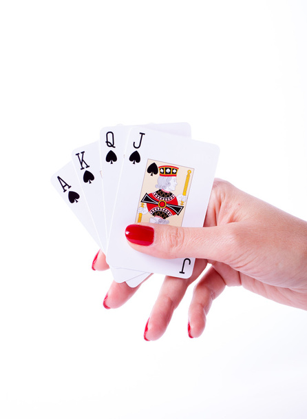 jugar a las cartas en mano - Foto, Imagen